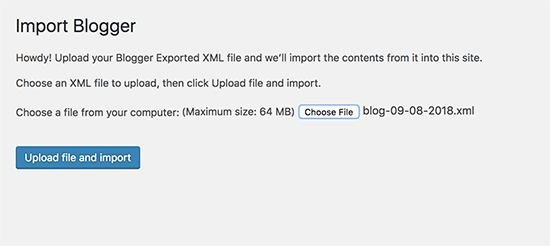 Upload the file to import Upload the file to import