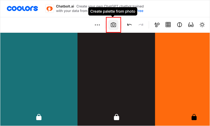 Crea una palette di colori da una foto con Coolors