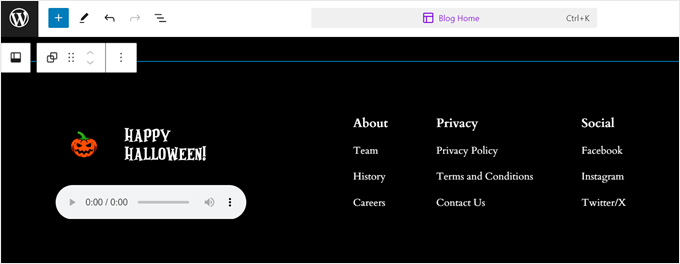 Un lettore musicale audio a tema Halloween