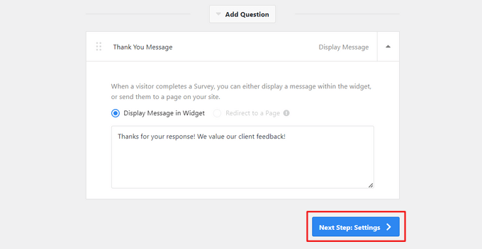 Edit thank you message in UserFeedback Edit thank you message in UserFeedback
