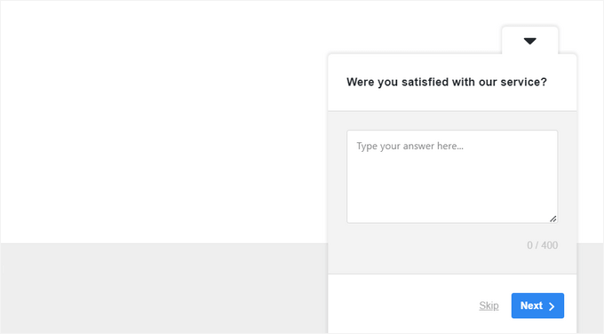 Client feedback form example created with UserFeedback Client feedback form example created with UserFeedback