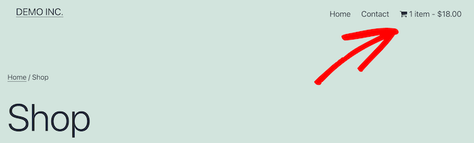 View cart in navigation menu View cart in navigation menu