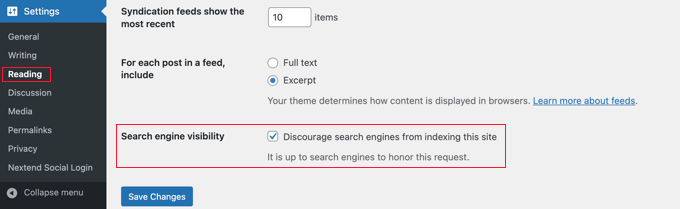 Search Engine Visibility Setting in WordPress Search Engine Visibility Setting in WordPress