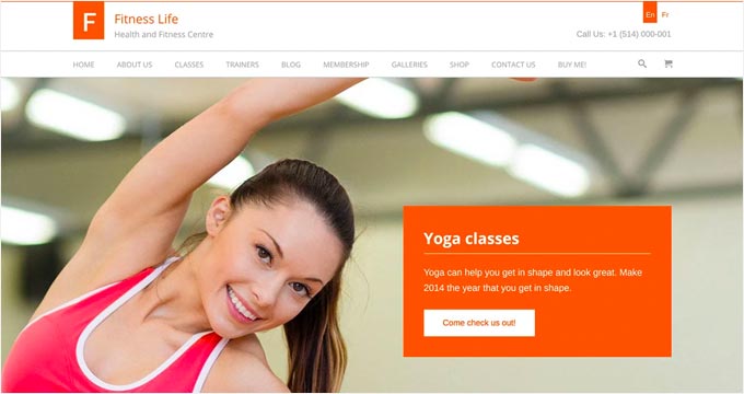 FitnessLife WordPress theme
