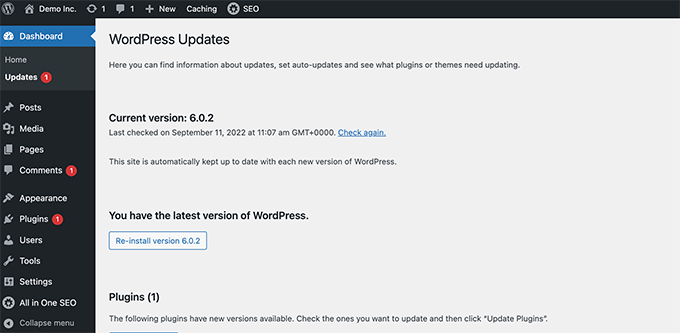 Managing WordPress Managing WordPress