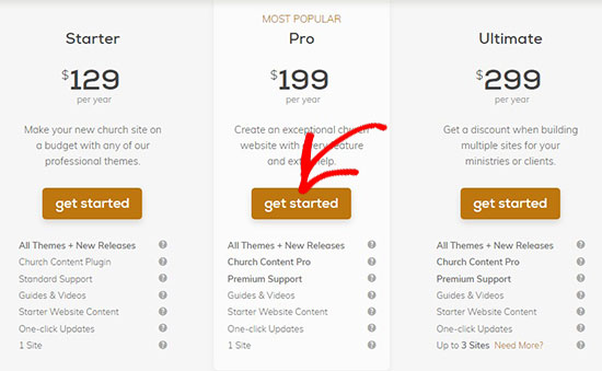 Plans and pricing page