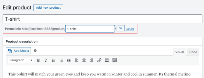 Changing a WooCommerce Product Slug or Permalink