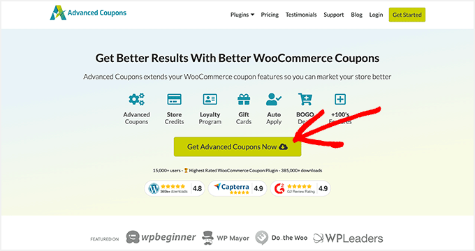 Advanced Coupons Website