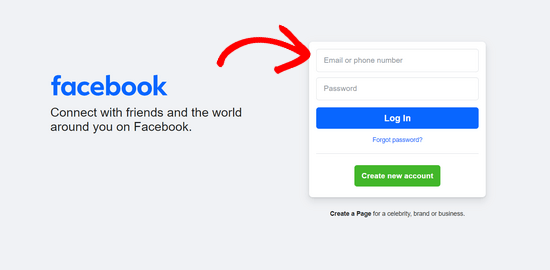 Enter email address to create an account Enter email address to create a Facebook account