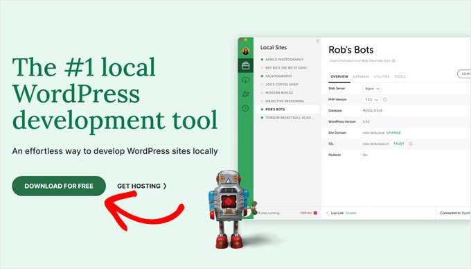 Local WP landing page Local WP landing page