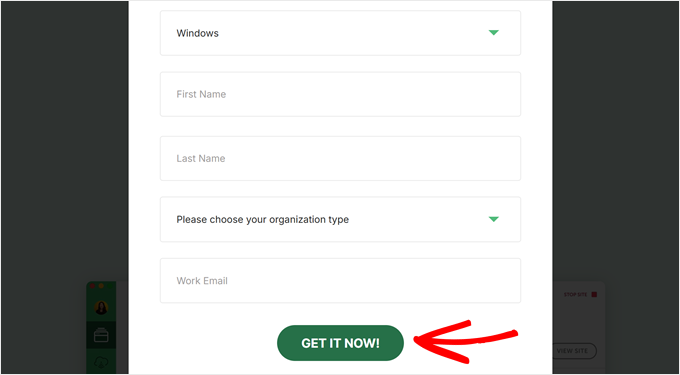 Inserting some information to download Local WP Inserting some information to download Local WP