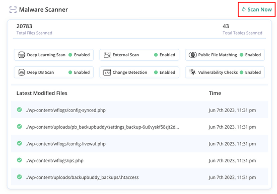 MalCare scanner MalCare scanner