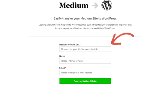 Enter your Medium blog URL Enter your Medium blog URL