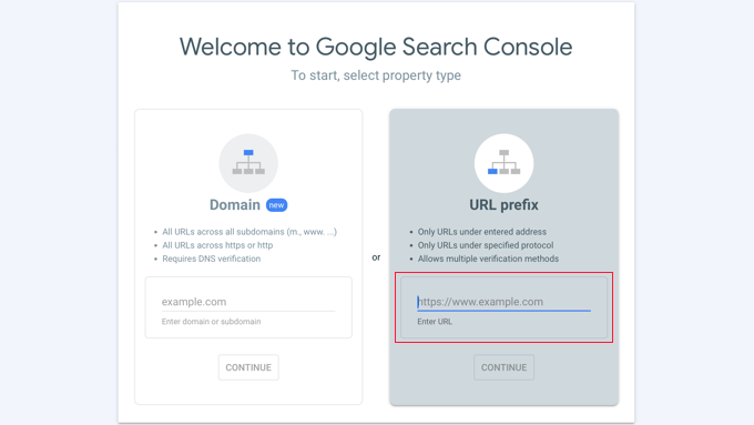 プロパティタイプを選択