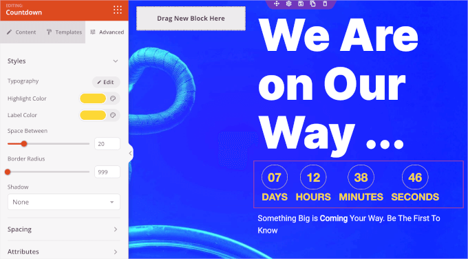 seedprod-landingpages-addingcountdownblock-advanced Customizing the countdown timer's advanced settings in SeedProd