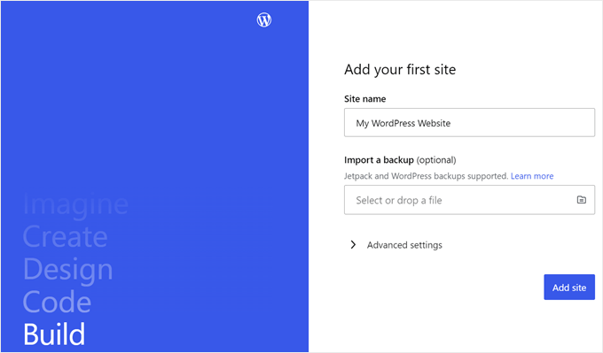 Adding a local site to Studio by WordPress.com Adding a local site to Studio by WordPress.com