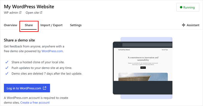 Sharing a Studio by WordPress.com local website Sharing a Studio by WordPress.com local website