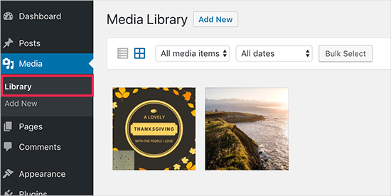 Media library Media library