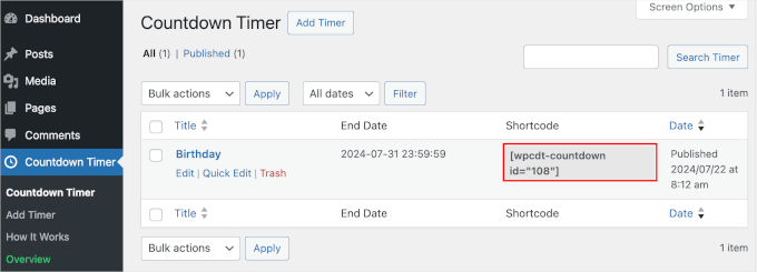 wpadminarea-countdowntimer-shortcode Countdown Timer Ultimate's shortcode