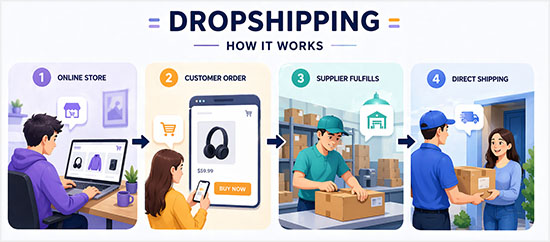 How dropshipping works