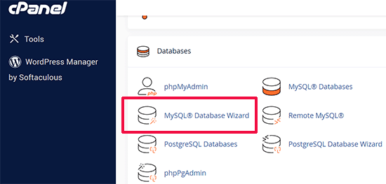 MySQL Database Wizard MySQL Database Wizard