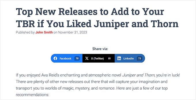 Social share buttons with share count preview Social share buttons with share count preview