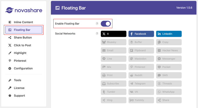 Enabling a Floating Bar for Social Share Buttons With Novashare Enabling a Floating Bar for Social Share Buttons With Novashare