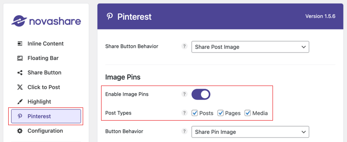 Enabling Image Pins in Novashare Enabling Image Pins in Novashare