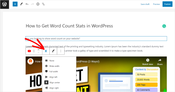 Aligning video to center Aligning video to center