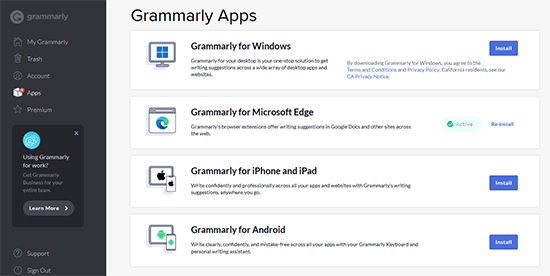Grammarly apps for different platforms Grammarly apps for different platforms