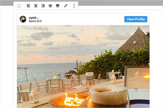 Instagram embed in WordPress Instagram embed in WordPress