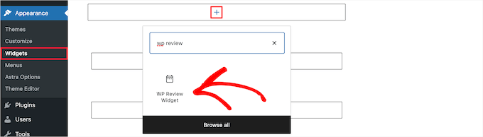 Add WP Review widget Add WP Review widget