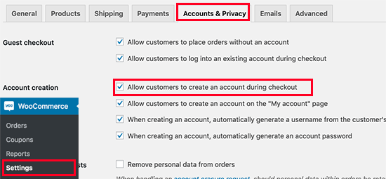 Allow customers to create an account in WooCommerce Allow customers to create an account in WooCommerce