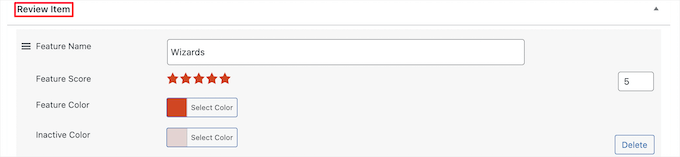 Enter product features Enter product features