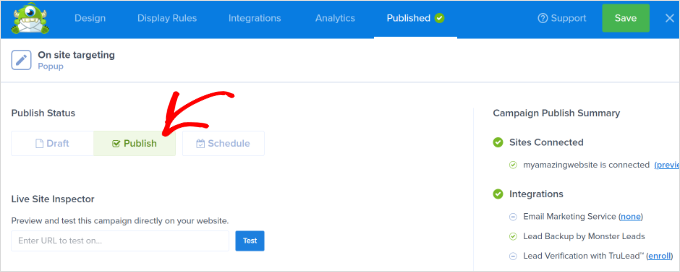 Veröffentlichen Sie Ihre Onsite-Targeting-Kampagne Veröffentlichen Sie Ihre Onsite-Targeting-Kampagne