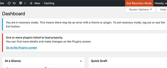 Recovery mode Recovery mode
