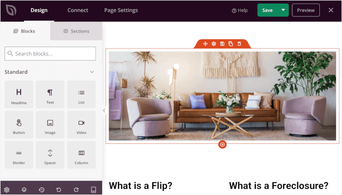 Customizing landing page in SeedProd Customizing landing page in SeedProd