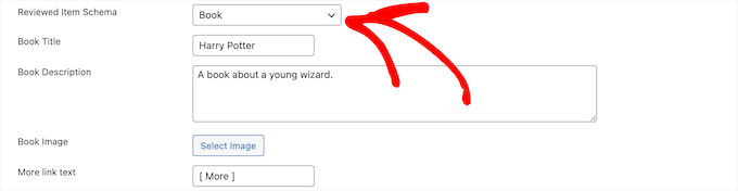 Select product review schema type Select product review schema type