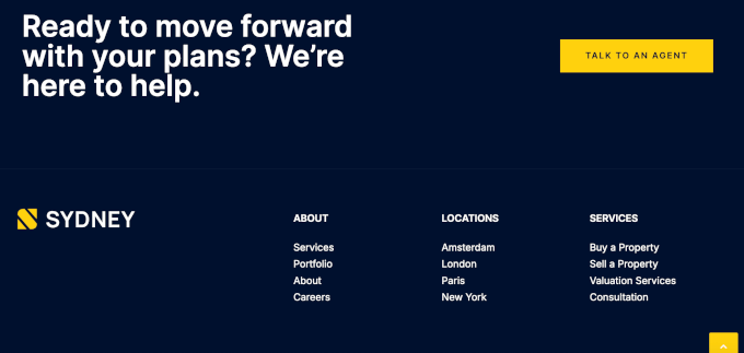 Customized Sydney footer Customized Sydney footer