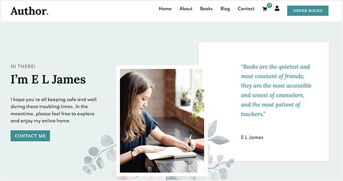 Sydney WordPress theme for authors