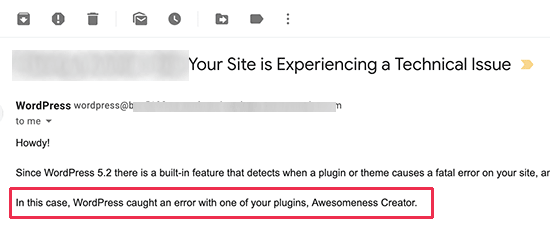 Technical issue email sent to admin Technical issue email sent to admin