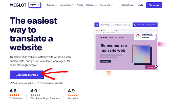 Weglot translation and multilingual WordPress plugin