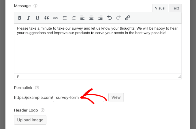 wpforms-formbuilder-conversationalforms-permalink Conversational Form Page Permalink Option