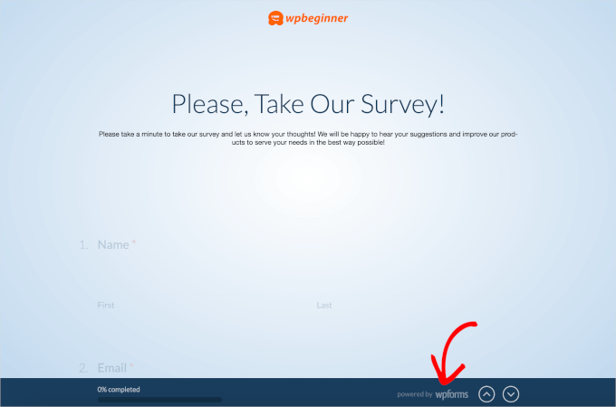 wpforms-formbuilder-preview-wpformslogo WPForms Branding in Conversational Form Landing page