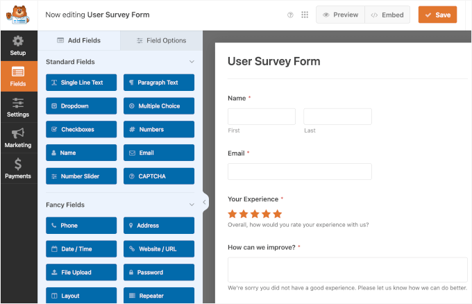 Editing Survey Form with WPForms Editing Survey Form with WPForms