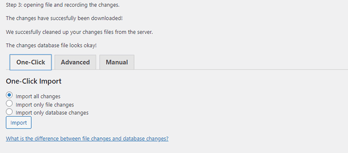Changes options Changes options