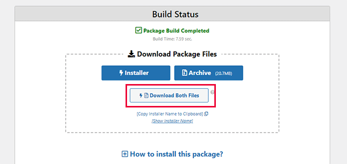 Download Duplicator package and installer to your computer Download Duplicator package and installer to your computer