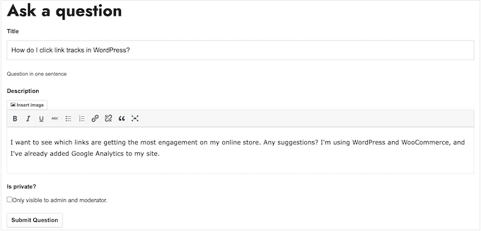 An example of a question and answer site, created using WordPress An example of a question and answer site, created using WordPress