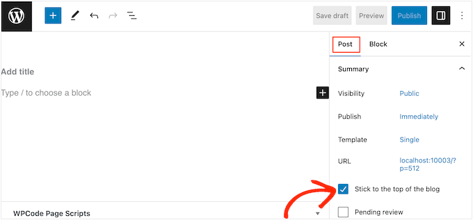 Uczynienie wpisów „lepkim” (sticky) w WordPress Uczynienie wpisów „lepkim” (sticky) w WordPress