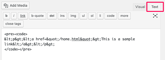 Lägga till kod manuellt i klassisk redigerare